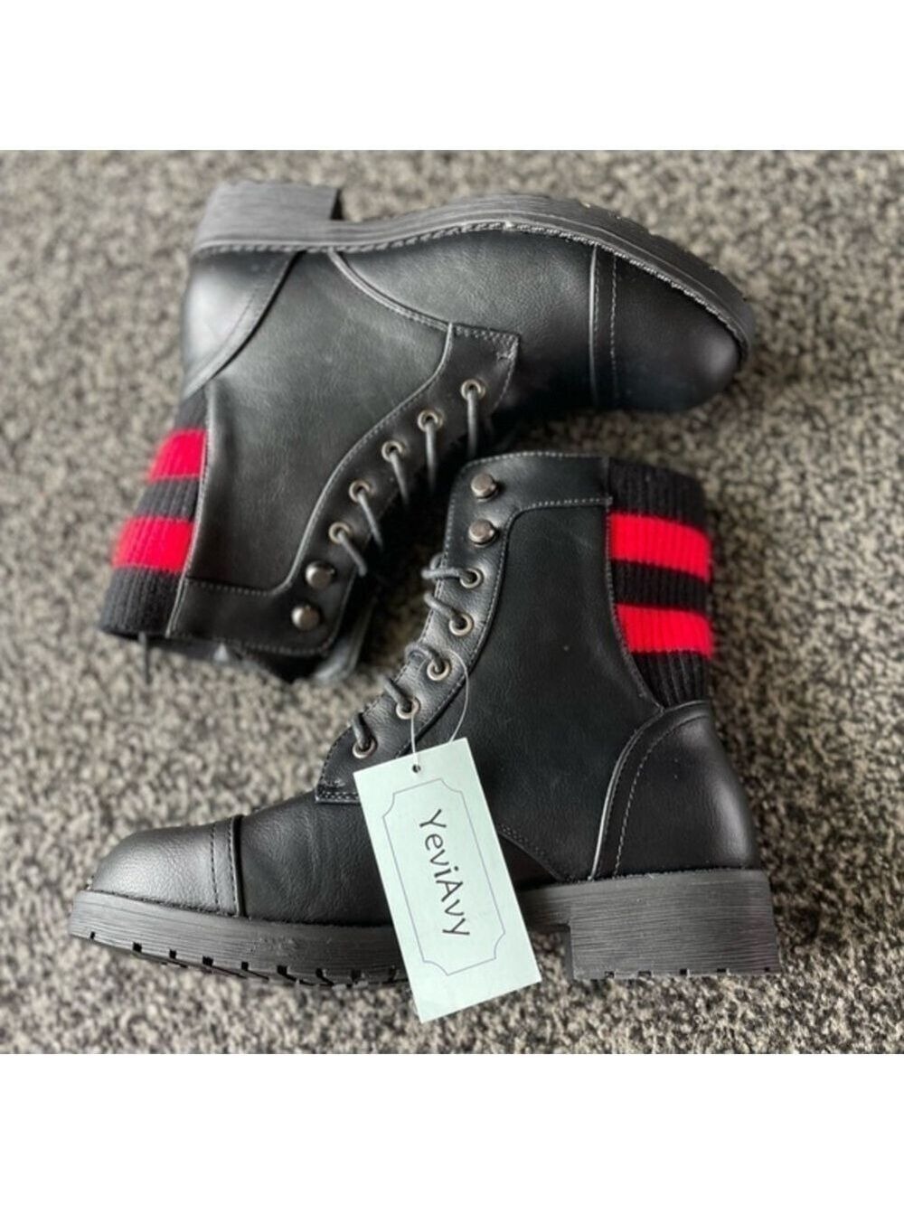 Women Combat Boots Size 5.5